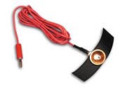 image of Copper disc,red wire,plug