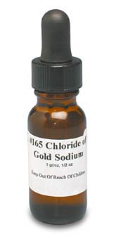 Chloride of Gold Sodium 1gr/oz, 1/2 oz bottle
