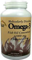 Omega-3,  200 softgels, 1000 mg