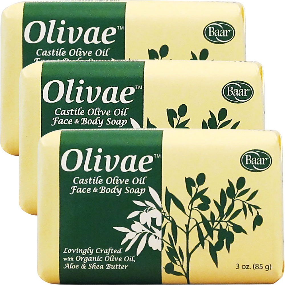 Olivae Castile Bar Soap, 3 bar set, 3 oz