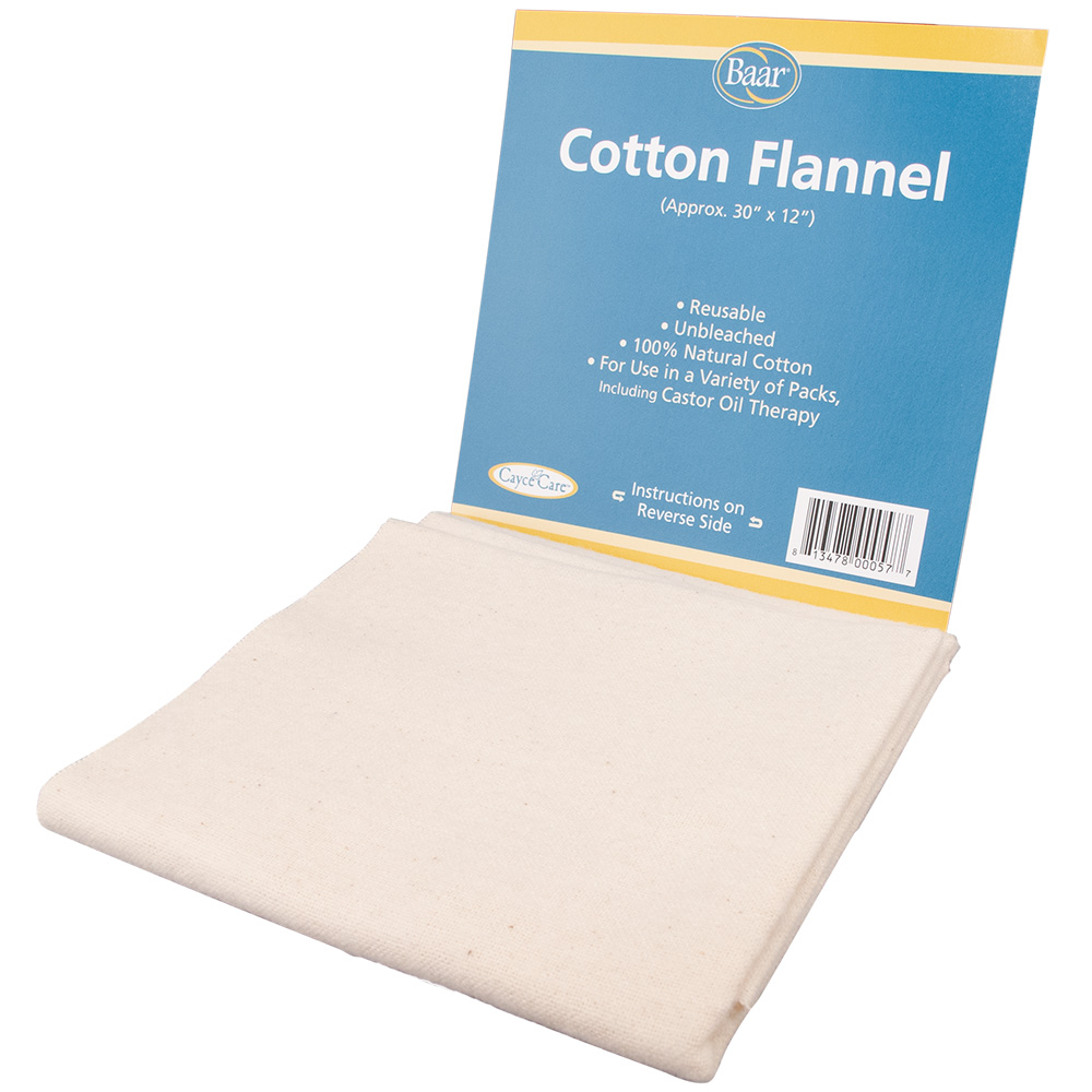 Cotton Flannel For Castor Oil Packs, 12"x30"