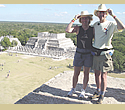 Bruce and Kathy Baar climbing and exploring the Pyramids in Egypt & Mexico.