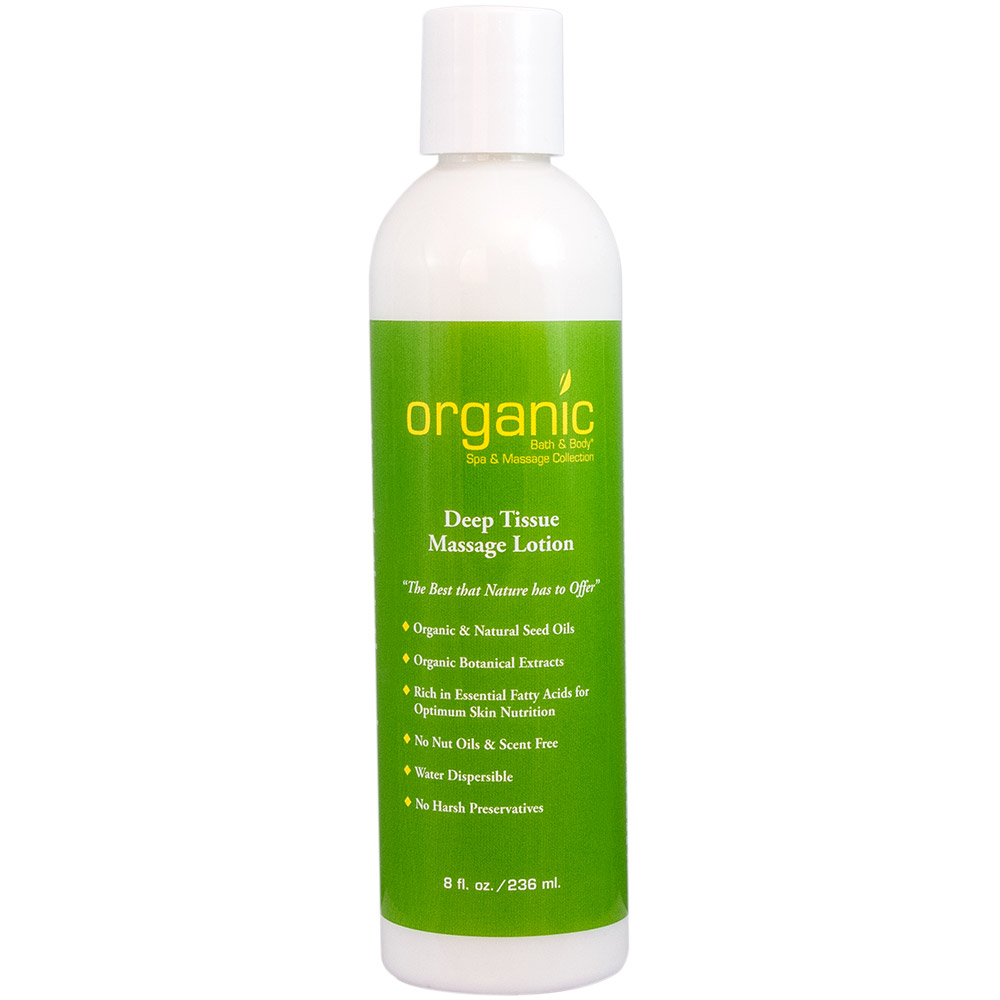 Organic Deep Tissue Massage Lotion, 8 oz