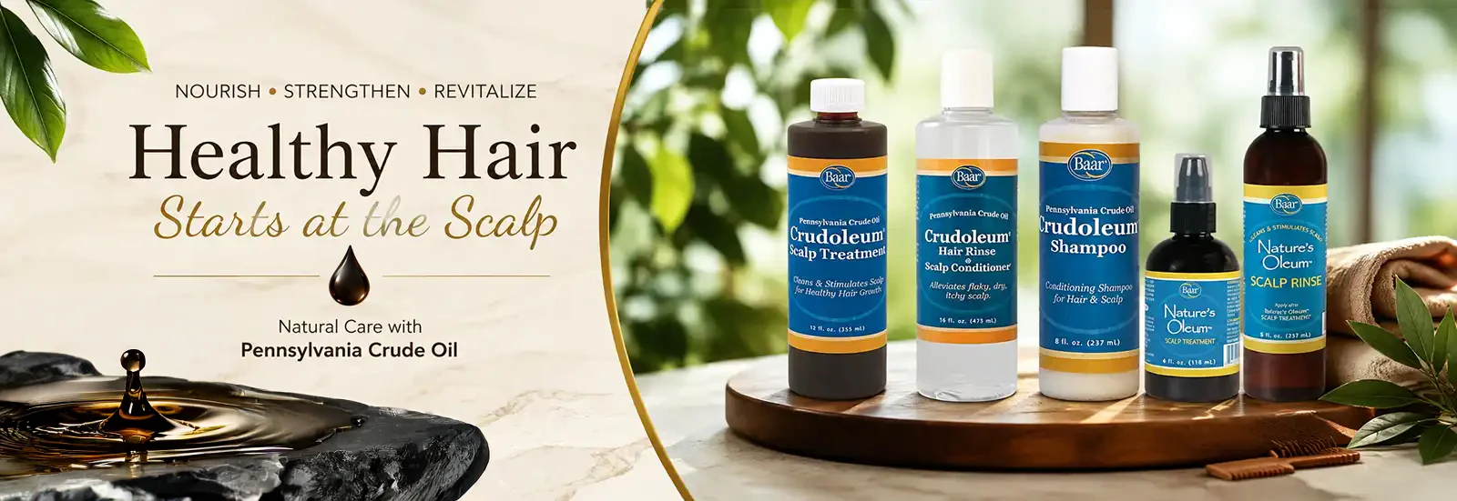 Crudeoleum for Healthy Scalp and Hair