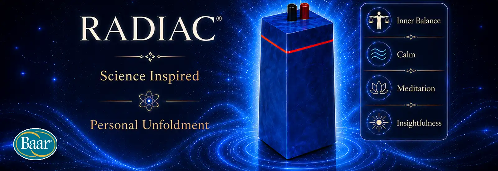 Experience the Radiac! Testimonial - I immediately feel a stillness, a stability, a calm that leads to peace and a sense of oneness. - P.L., Illinois