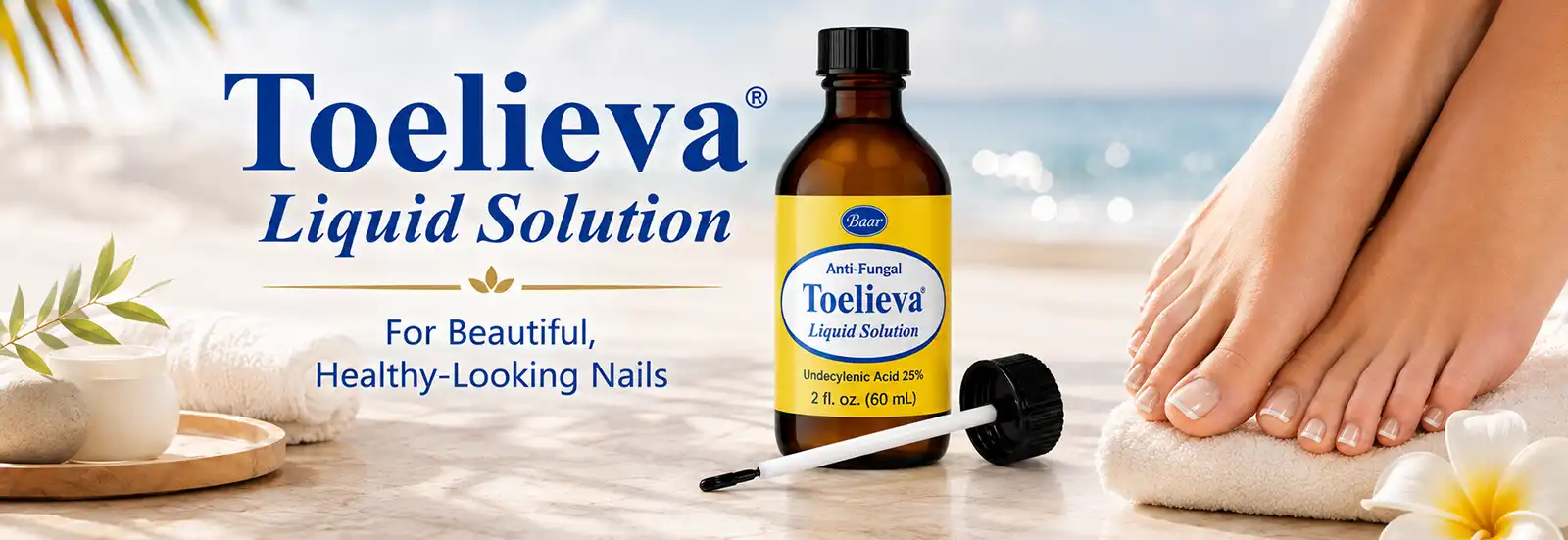Toelieva Antifungal Liquid Solution: Provides relief from toenail fungus and promotes healthy nails