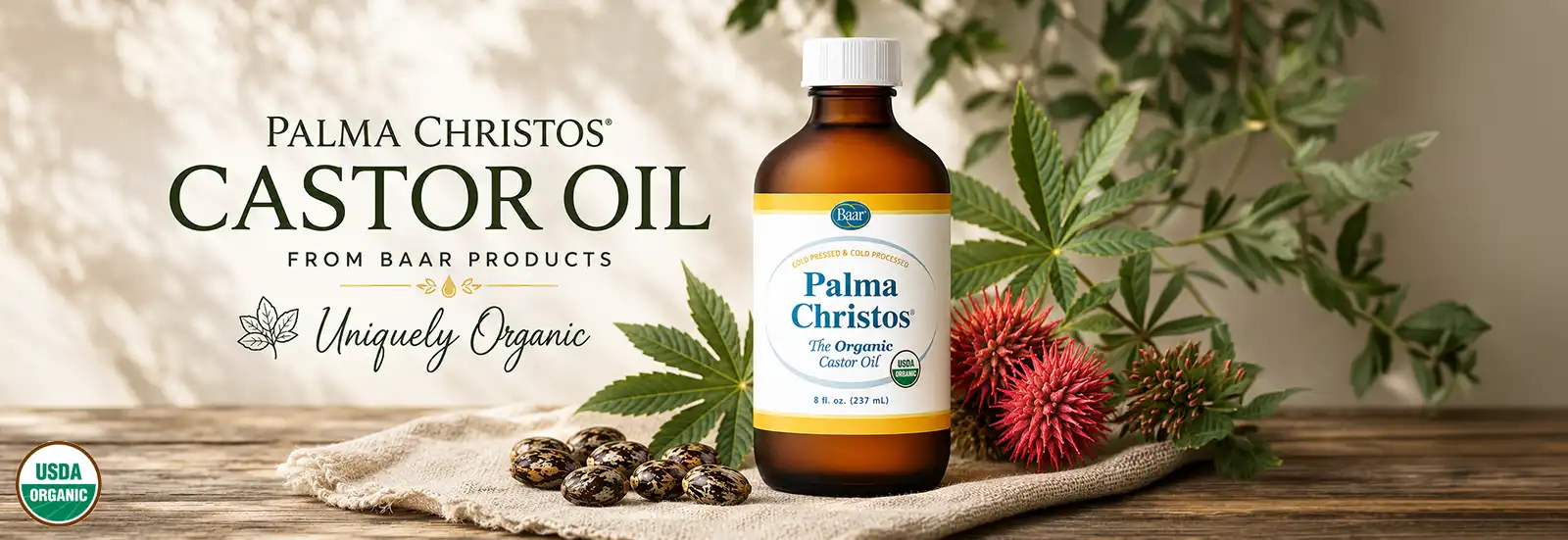 Palma Christos is USDA Certified Organic Castor Oil