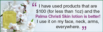 Unscented Palma Christi Skin Lotion Testimonial