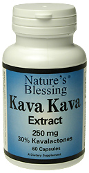 Nature's Blessing Kava Kava Extract, 250 mg 30% Kavalactiones, 50 Capsules, A dietary Supplement