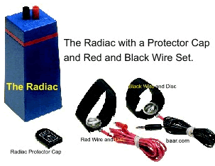 The Radiac with a Protector Cap and Red and Black Wire Set.
